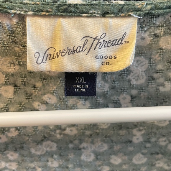 Universal Thread Green Floral Wrap Dress - Picture 5 of 6